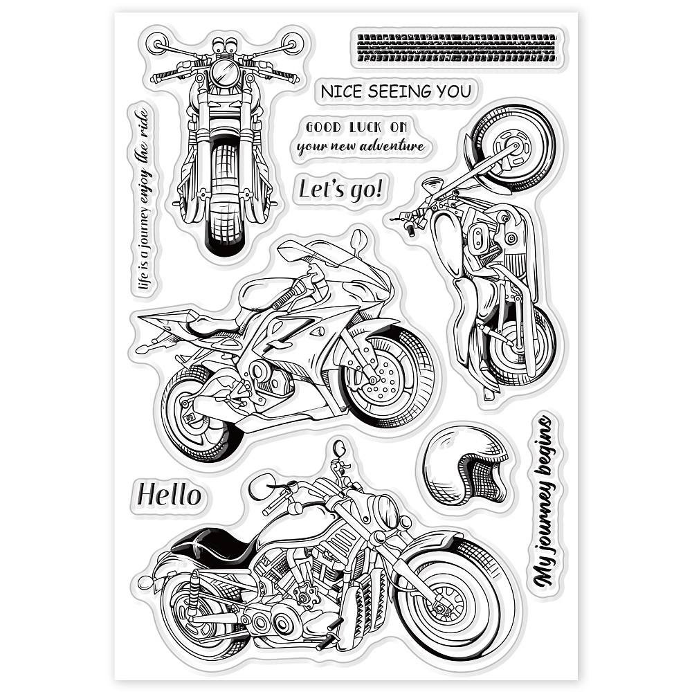 Silikonstempel Motorrad 16x11cm