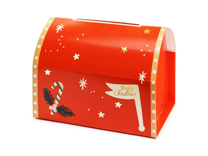 Briefkasten für den Weihnachtsmann -Set 5x Briefumschläge und Karten 14x22x13cm