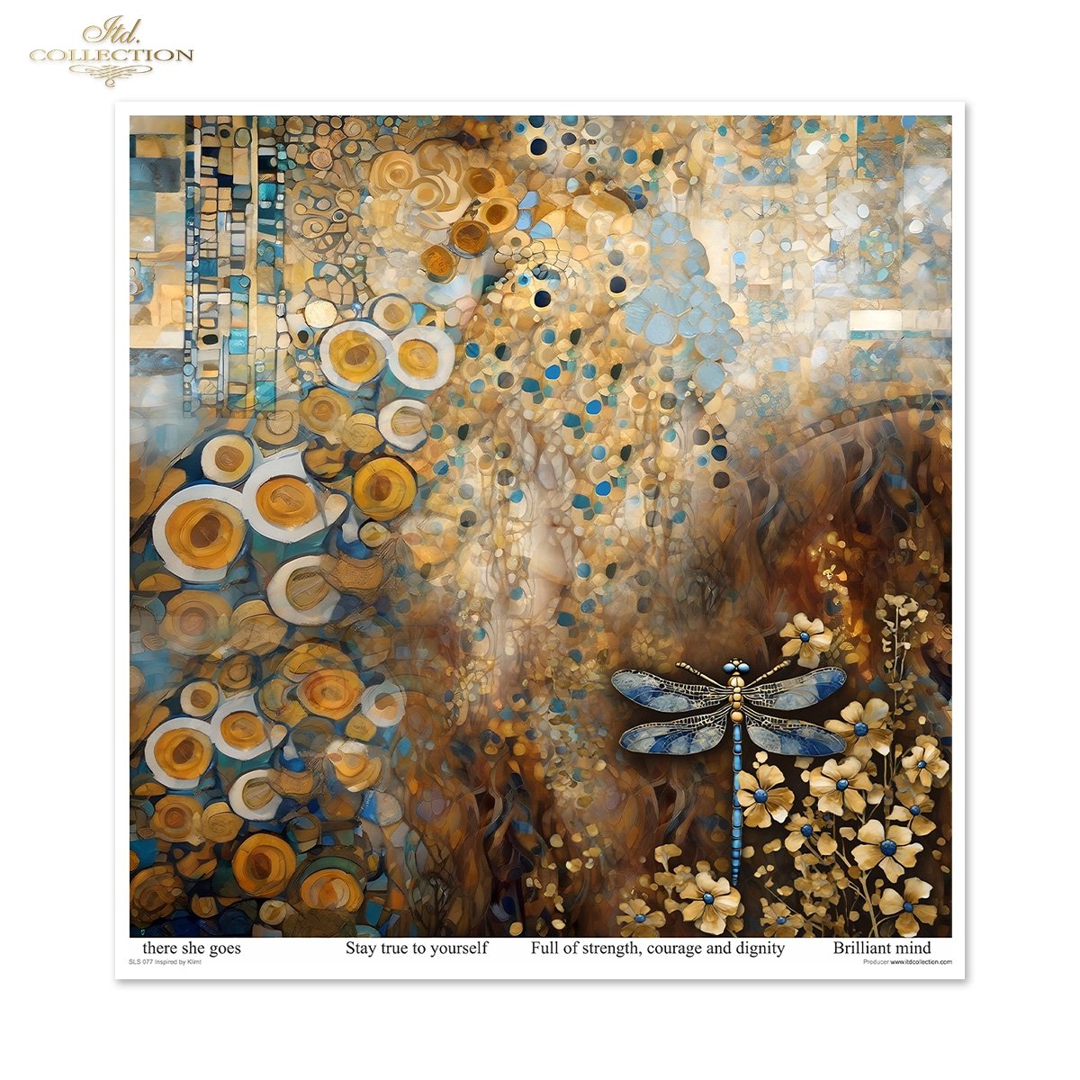 Scrapbooking Papier Inspired by Klimt Set 310x320 mm 200 g/m2 10 Stück 