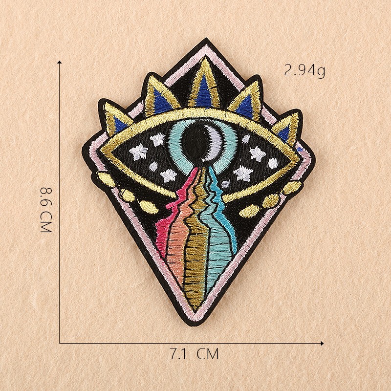 Patch Auge Regenbogen Aufbügeln/Aufnähen 8,6x7,1cm