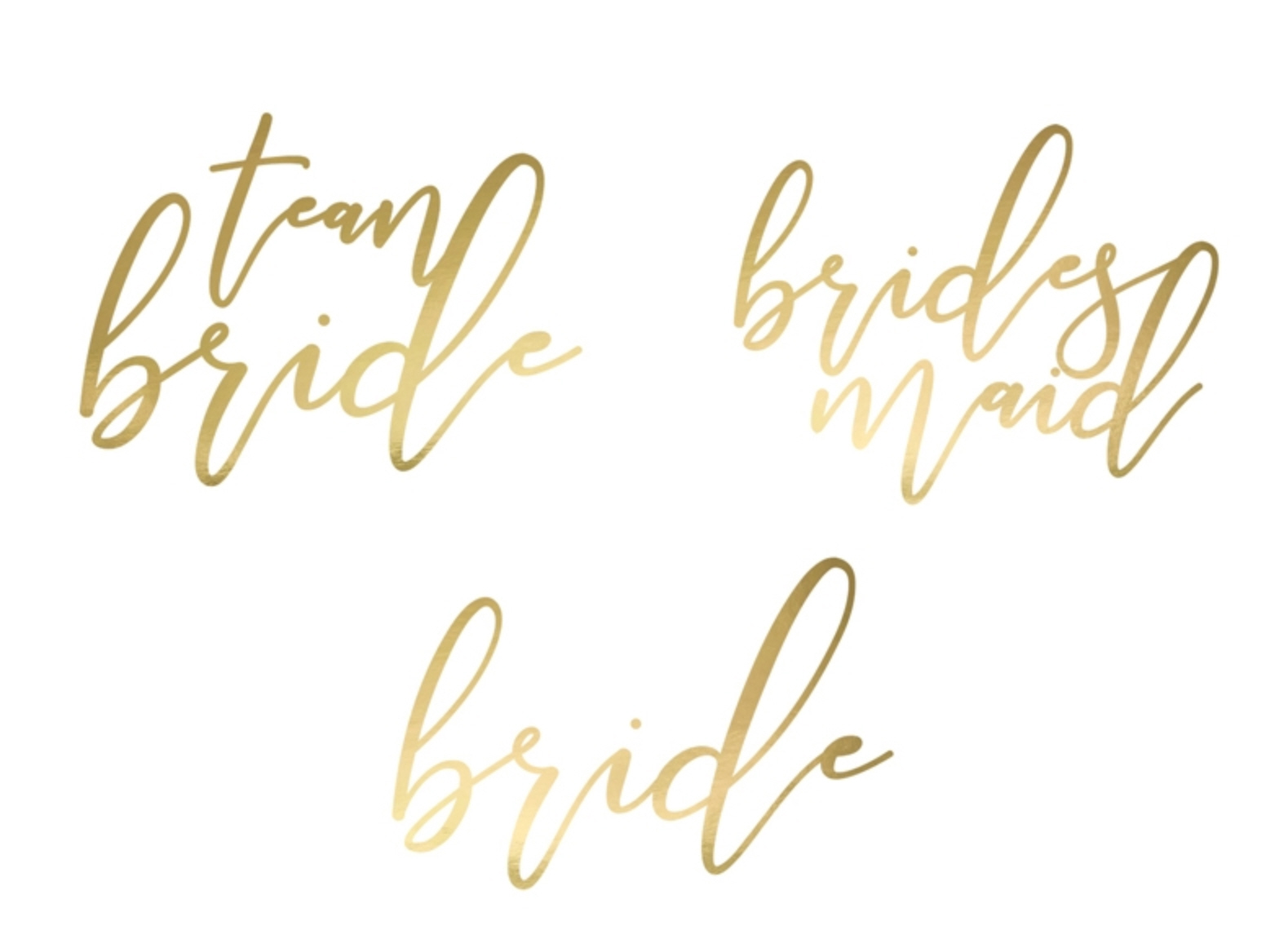 Team Bride Temporary Tattoos Bachelorette Party 15 Stück 