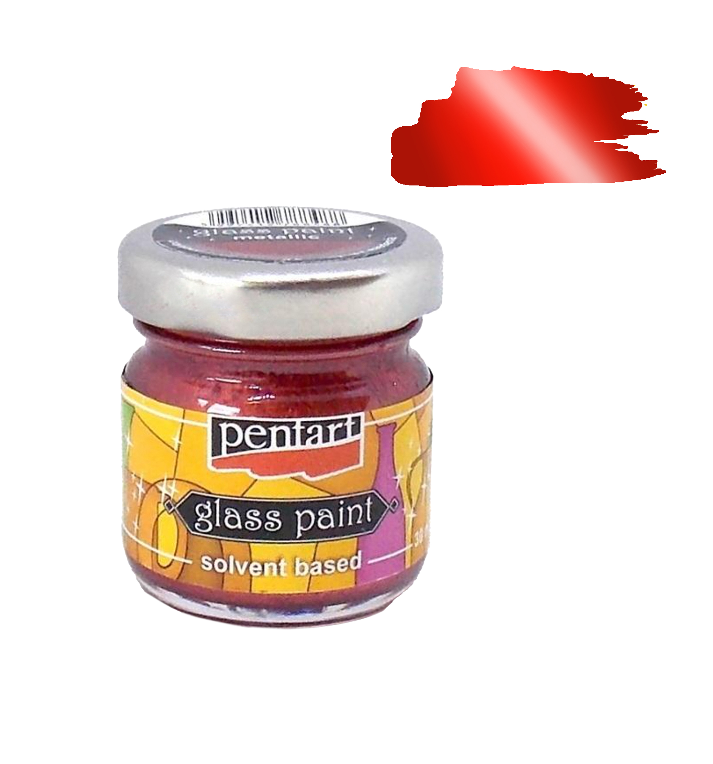 Pentart Glasmalfarben Metallic auf Lösungsmittelbasis 30ml