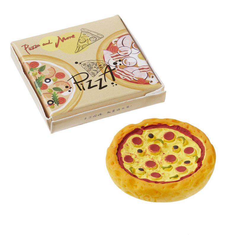 Miniatur Pizza im Karton 3,3cm/2,9cm 2-teilig