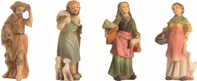 Krippenfiguren Zusatzfiguren Set 4-teilig 5cm