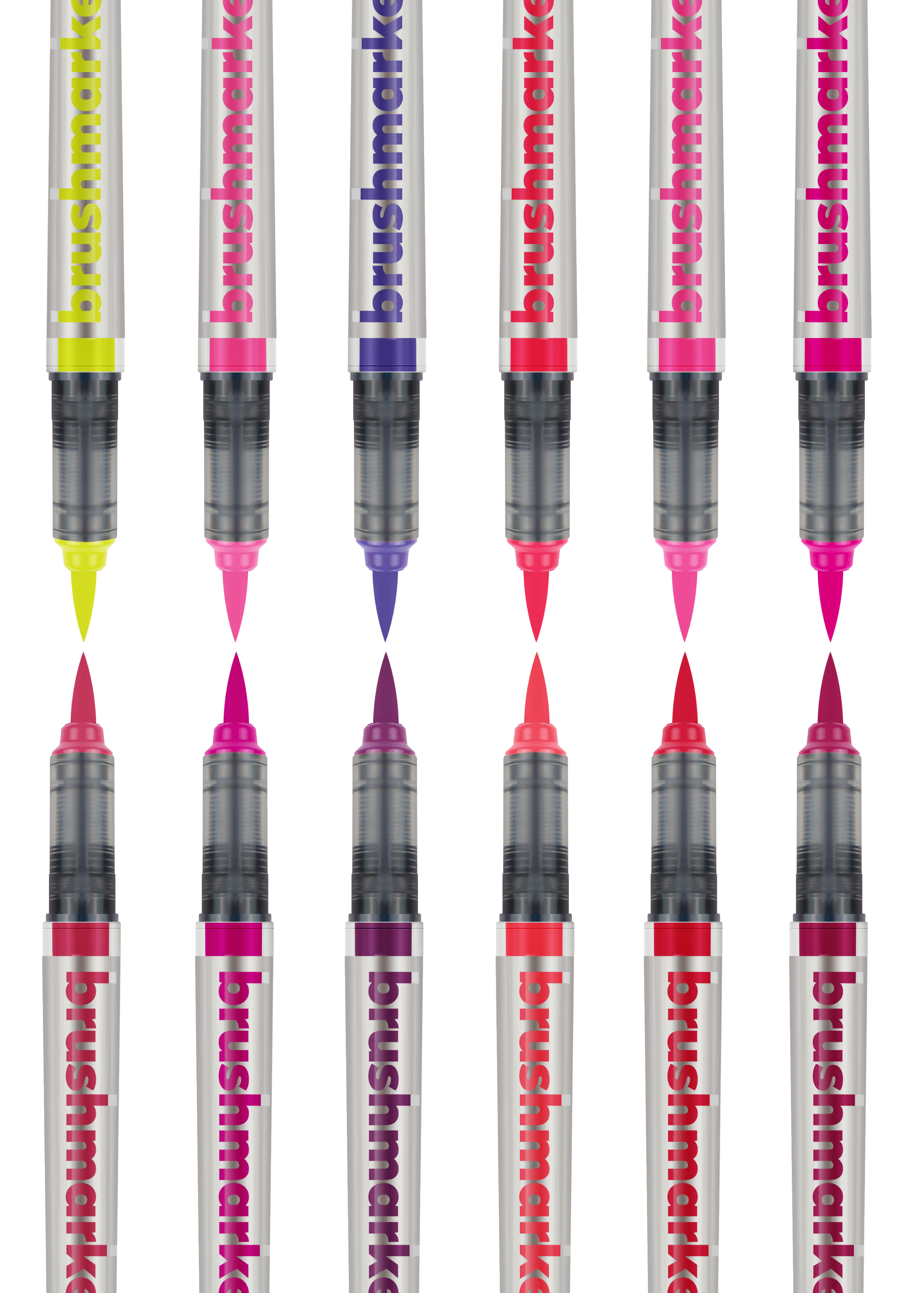  Karin Markers Brushmarker FLOWER COLORS PRO Set mit Nylon-Pinselspitze 12 Stifte 