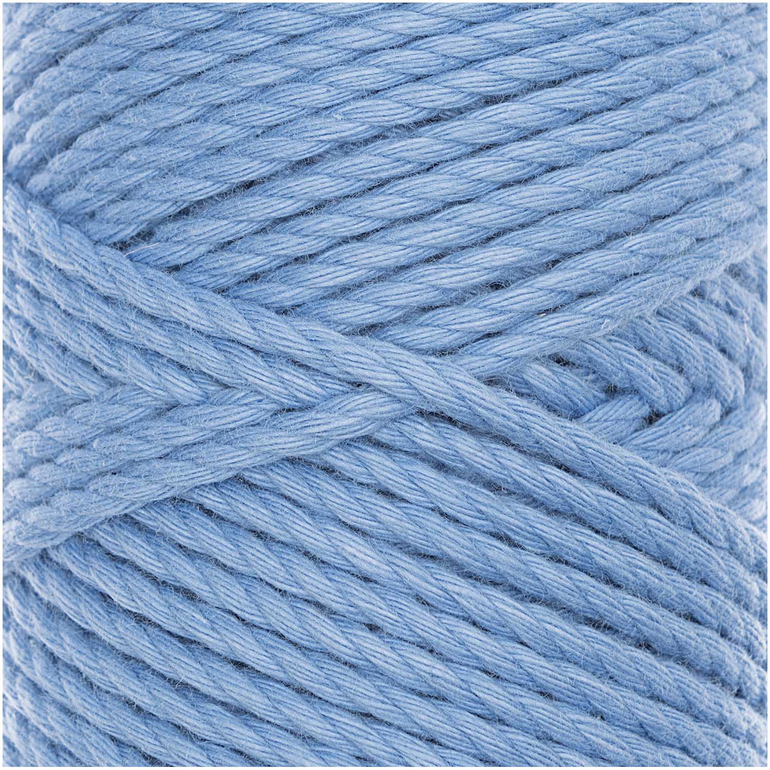 Creative Cotton Cord skinny 3mm blau 100% Baumwolle 55m