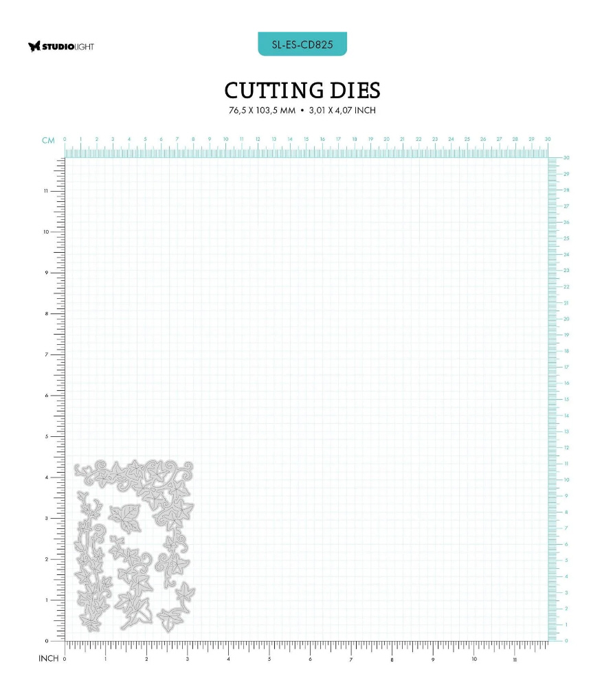Studio Light  Essentials Efeublätter und Ranken Stanzschablone 74x106mm