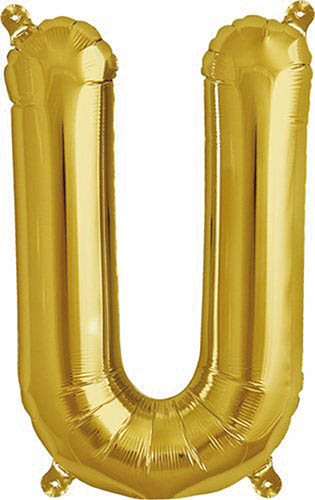 Foil Balloons Folienballone Alphabet ABC Buchstaben Zahlen gold 14"