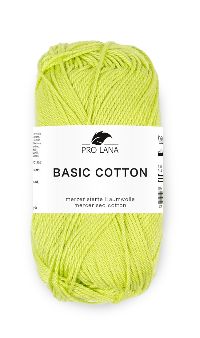 Pro Lana Basic Cotton FRÜHLINGSGRÜN 100% Baumwolle 50g 125m