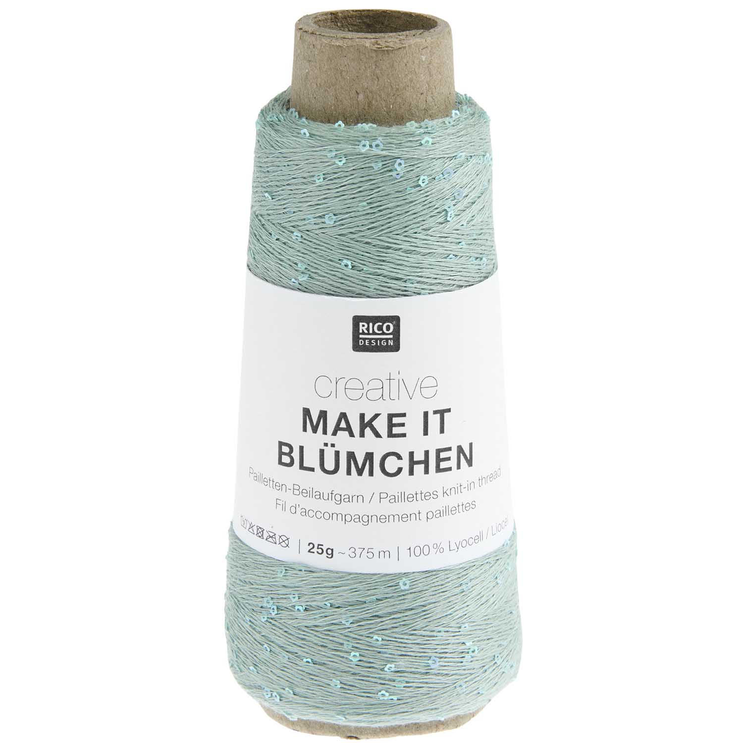 Creative Make It Blümchen Beilaufgarn mit Pailletten 25g 375m 