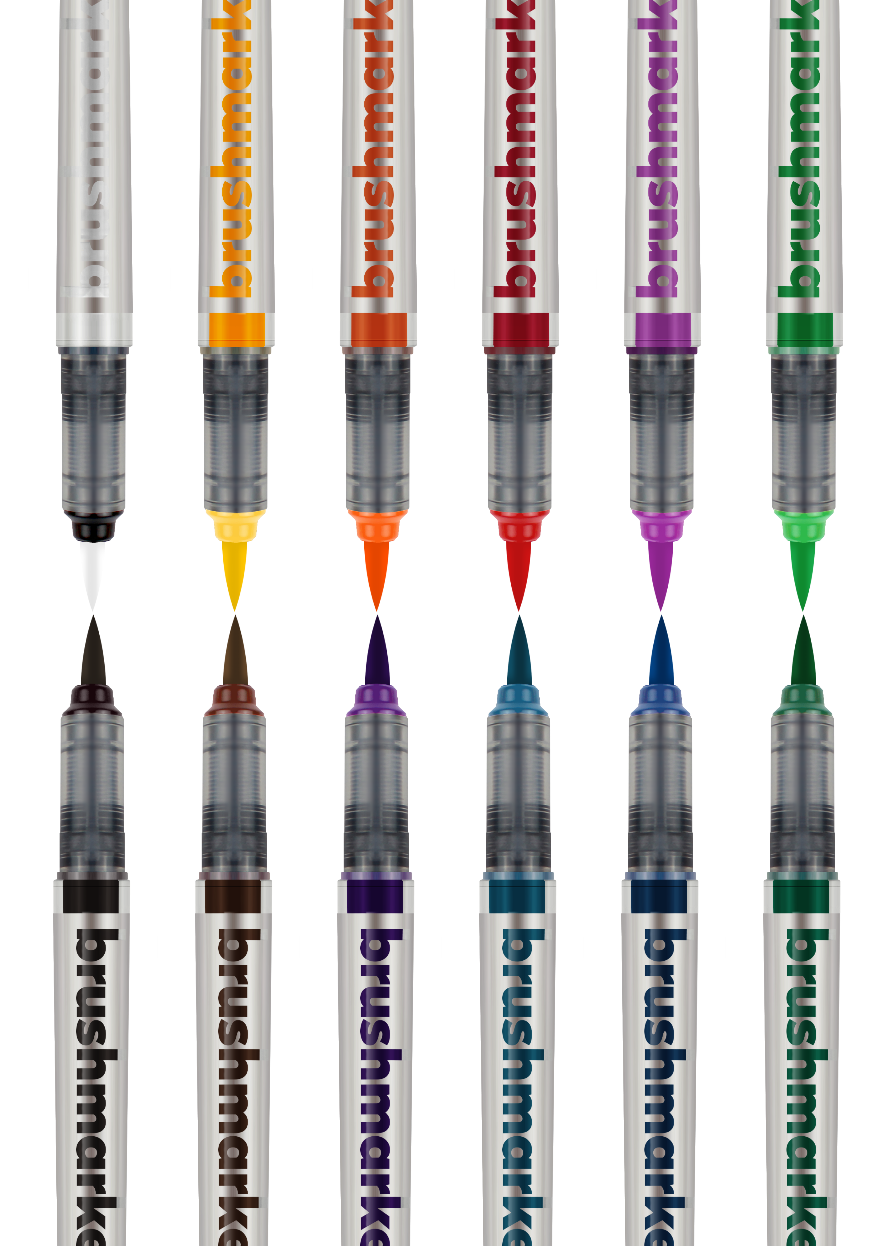  Karin Markers Brushmarker PRO BASIC COLORS+ Blender Set mit Nylon-Pinselspitze 12 Stifte 