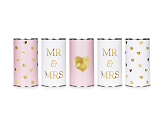 Hochzeitsdosen Mr & Mrs, rosa-gold-weiß 14x7 cm