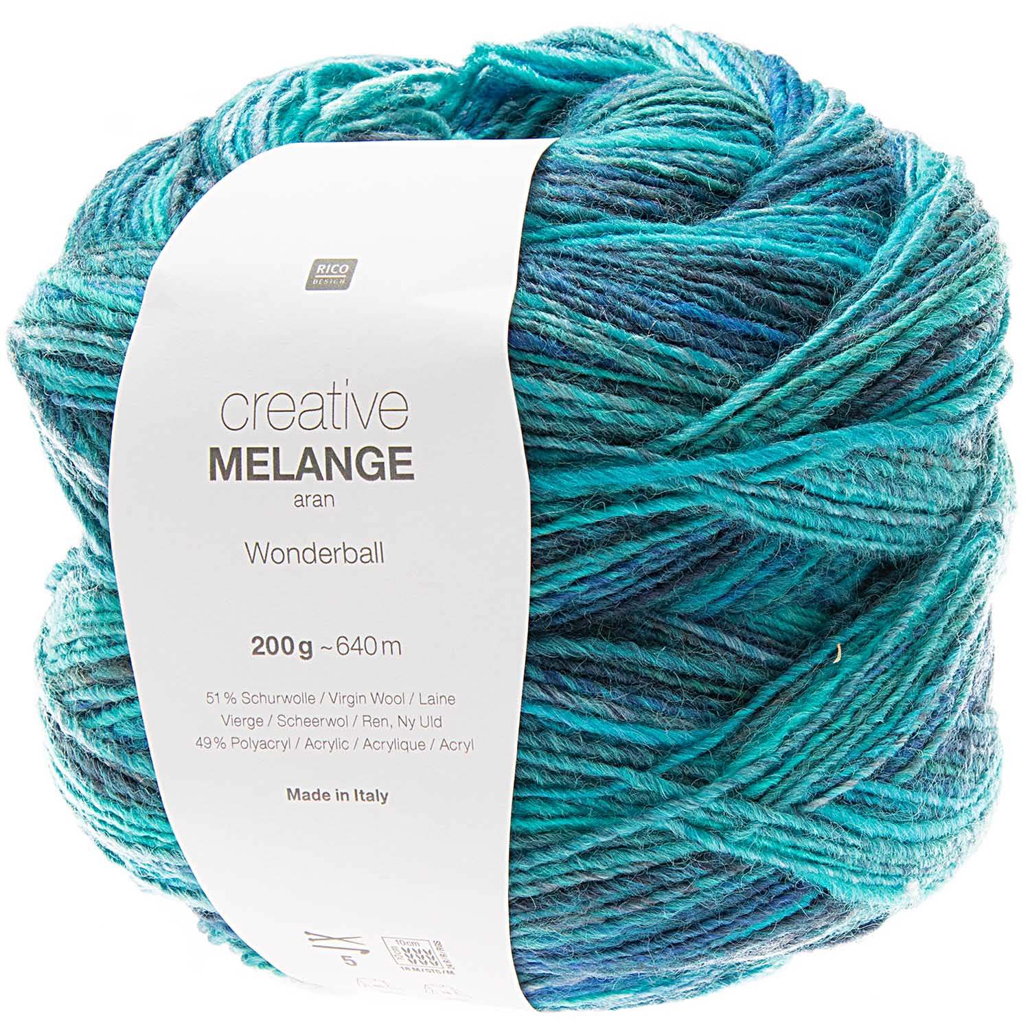 Rico Design Creative Melange Aran WONDERBALL, 200g/640m