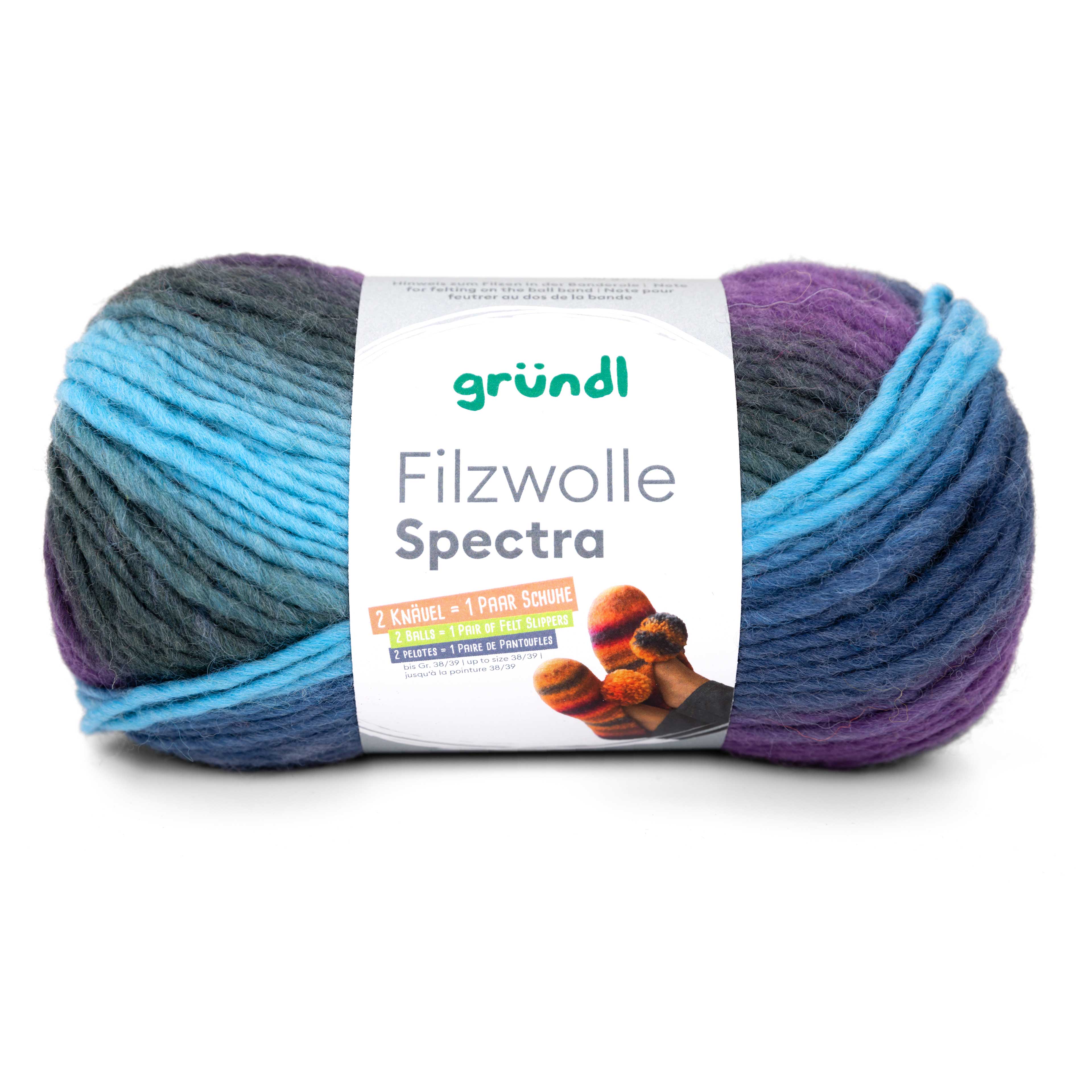 Gründl Spectra Strick- Filzwolle Farbverlauf bunt 100% Schurwolle 100g/100m