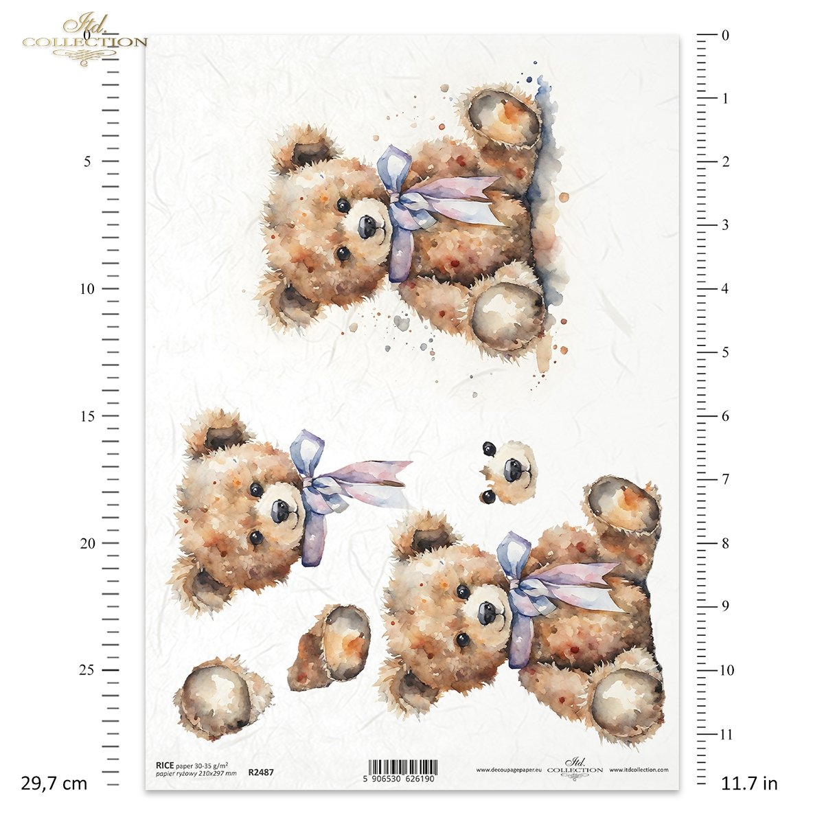 Reispapier Teddy 210x297mm 1 Bogen