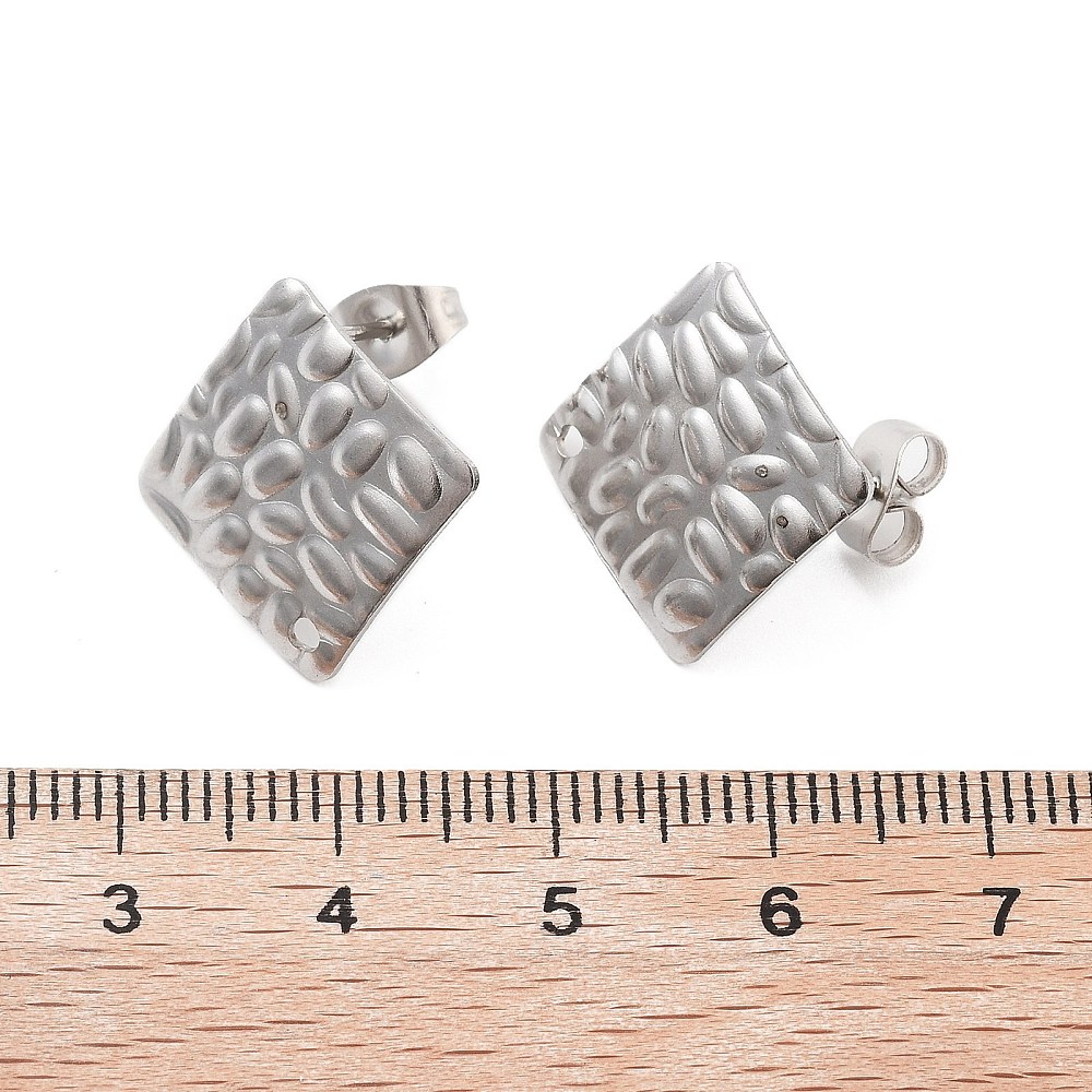 Ohrstecker mit Platine und Anhängebohrung Edelstahl 19mm 2 Paar 