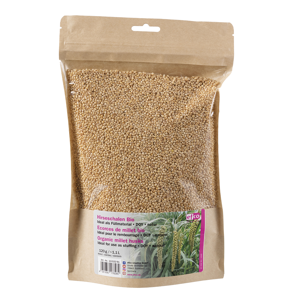 Hirseschalen Bio natur ideal als Füllmaterial  DOY 120 g 1,1 l 