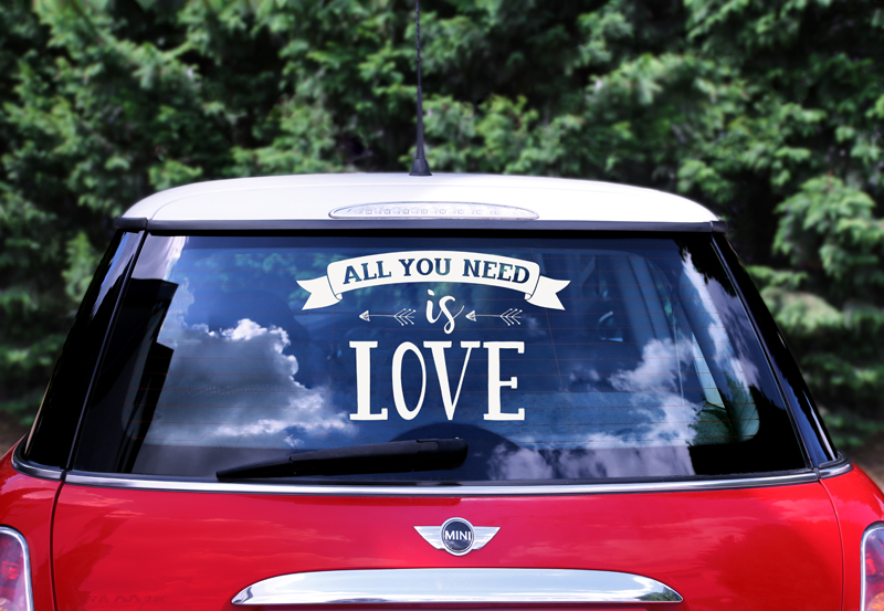 Wedding Day Car Sticker Autoaufkleber 33x45cm