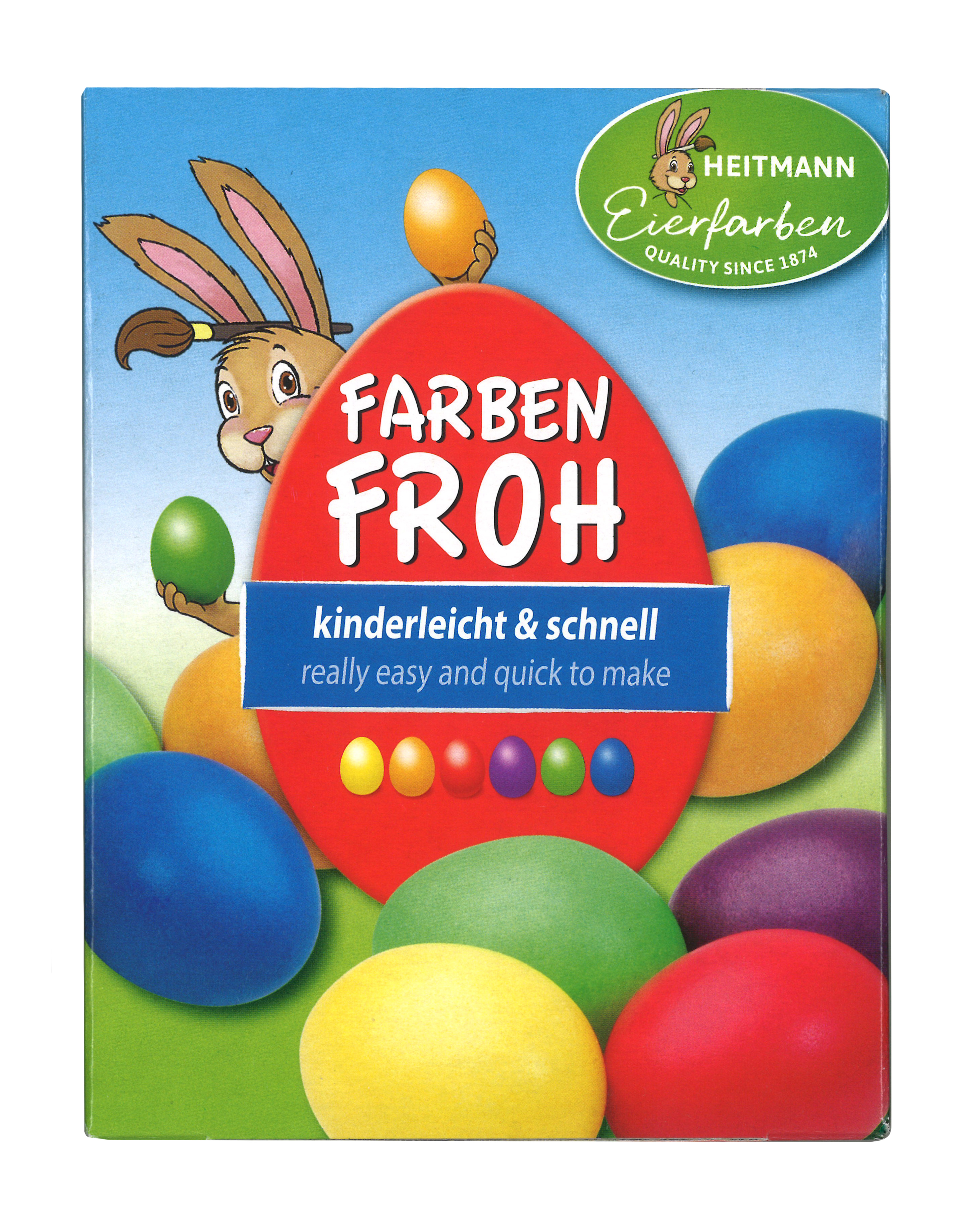 Heitmann Farben Froh Eierfärbe-Set mit 6 Eierfarben