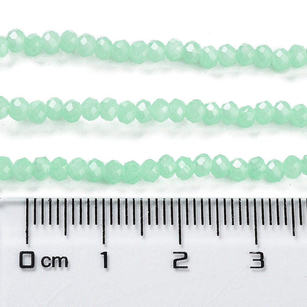 Glasperlen Abacus Imitation Jade 4x3mm 220 Stück 