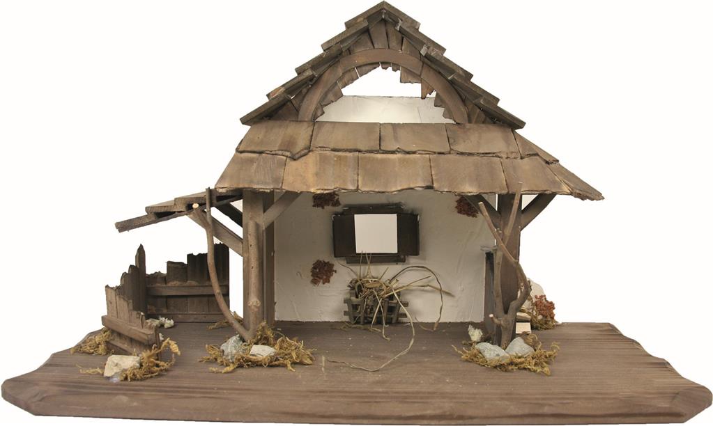 Krippenstall Guteneck 51x22x30,5cm Weihnachtskrippe