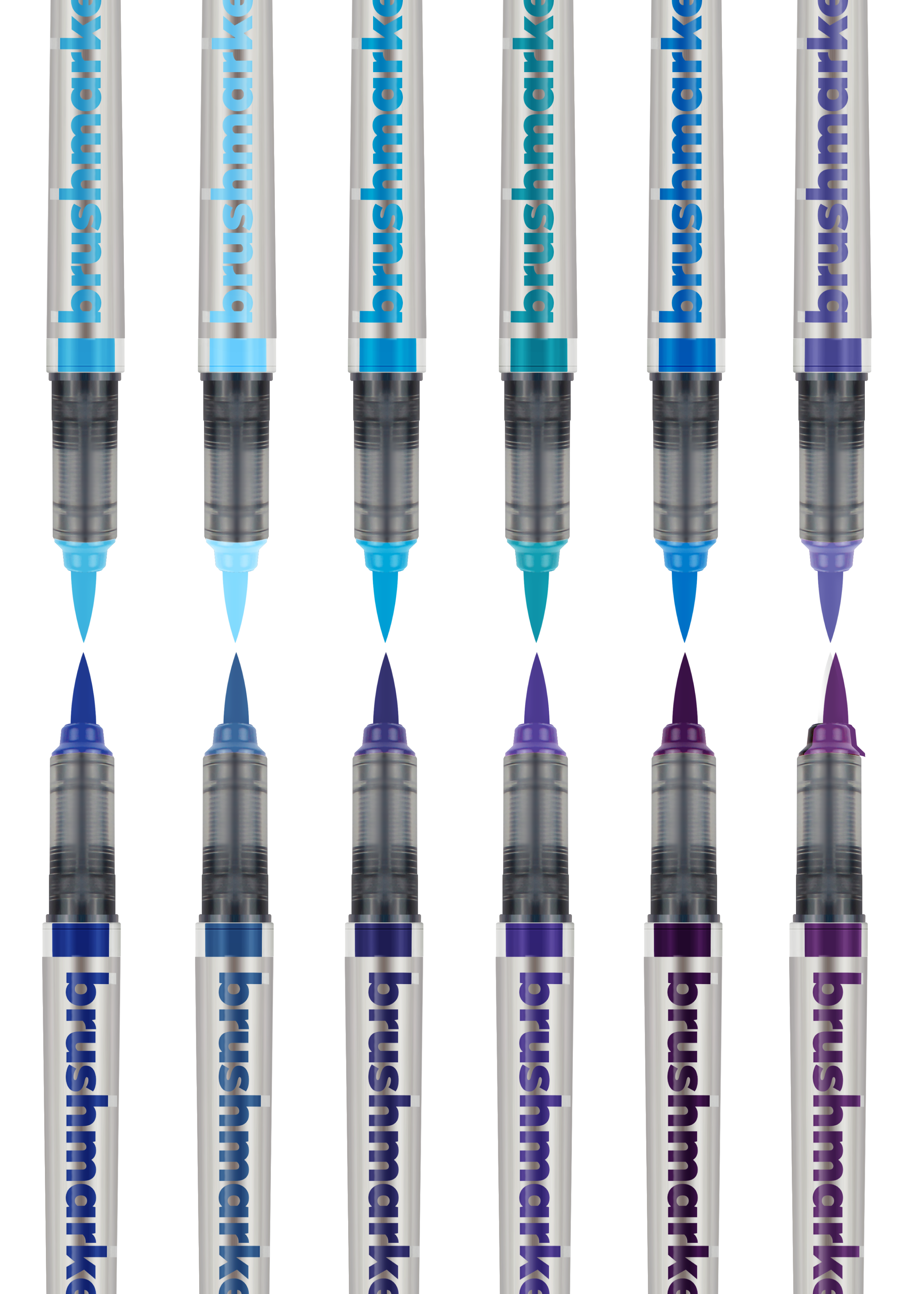  Karin Markers Brushmarker PRO SKY COLORS Set mit Nylon-Pinselspitze 12 Stifte 