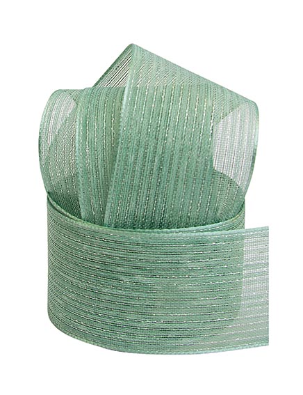 Chiffonband mit Streifen 40mm 1m