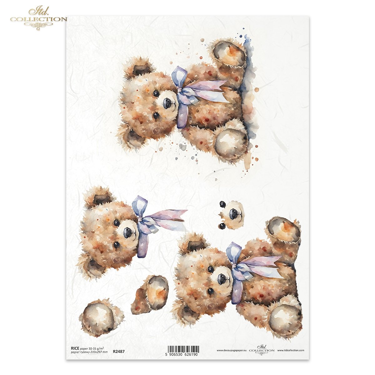 Reispapier Teddy 210x297mm 1 Bogen