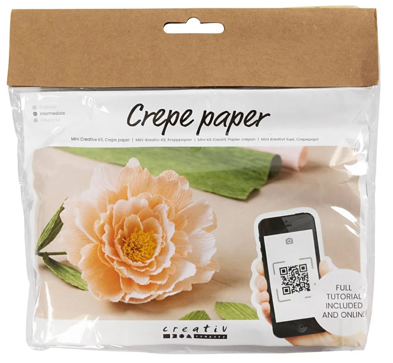 Mini Kreativ Set Krepppapier Pfingstrose Kreppanteil: 180% 105 g