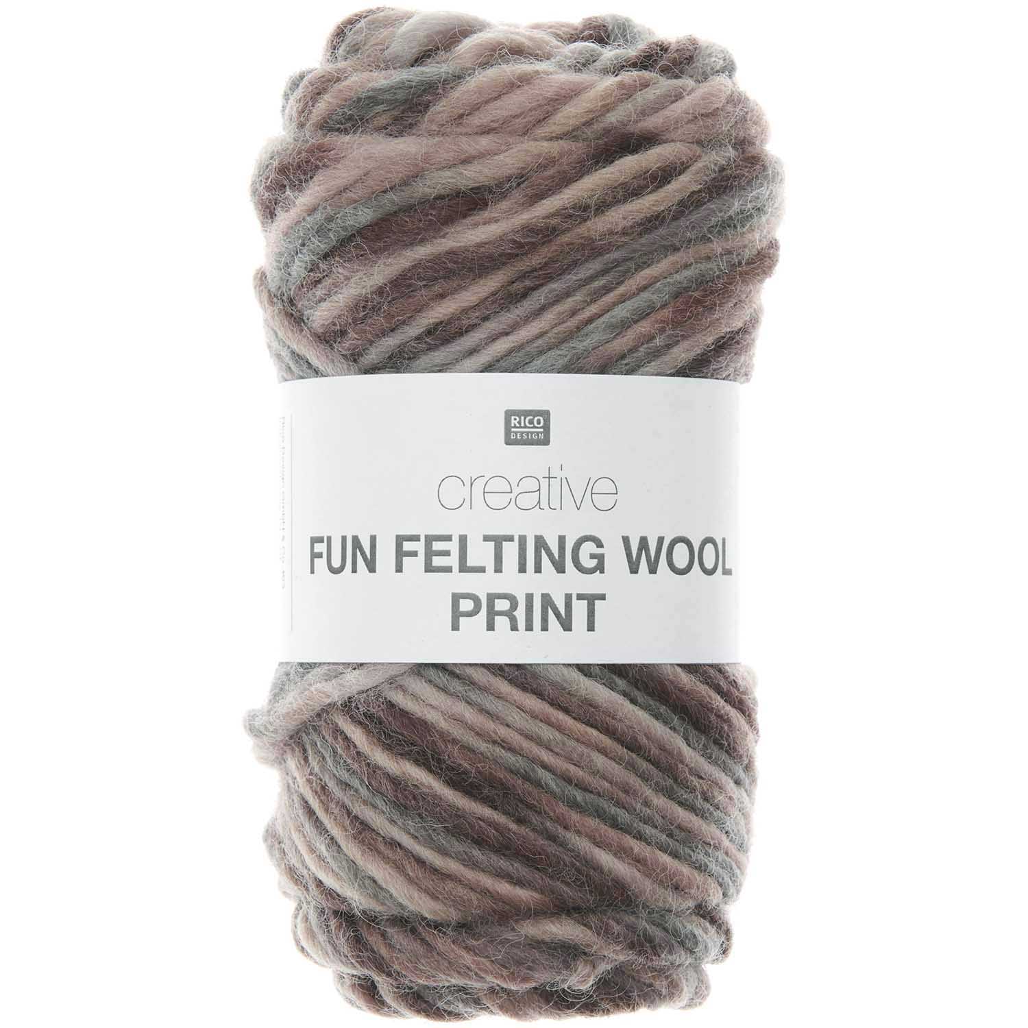 Rico Design Creative Fun Felting Wool PRINT 50g 50m 