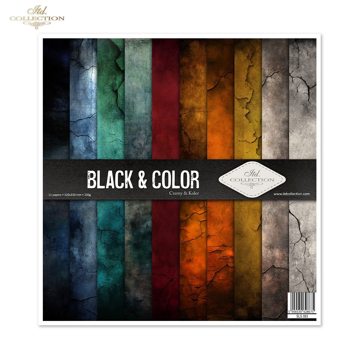 Scrapbooking Papier-Set Black & Color 11 Blatt 200g 320x310mm