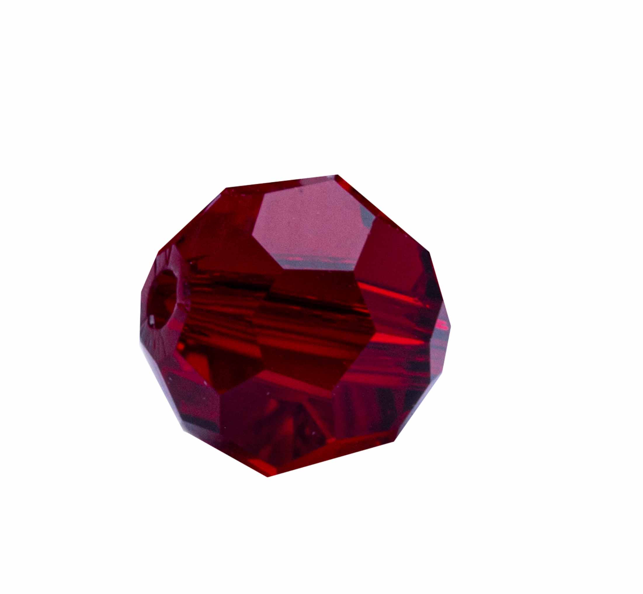 Swarovski Rundperle Siam, Bead round Kristallperle Glasschliffperle