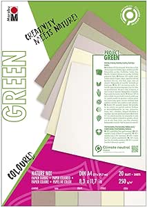 Marabu GREEN LINE Papierblock DIN A4 Nature Mix