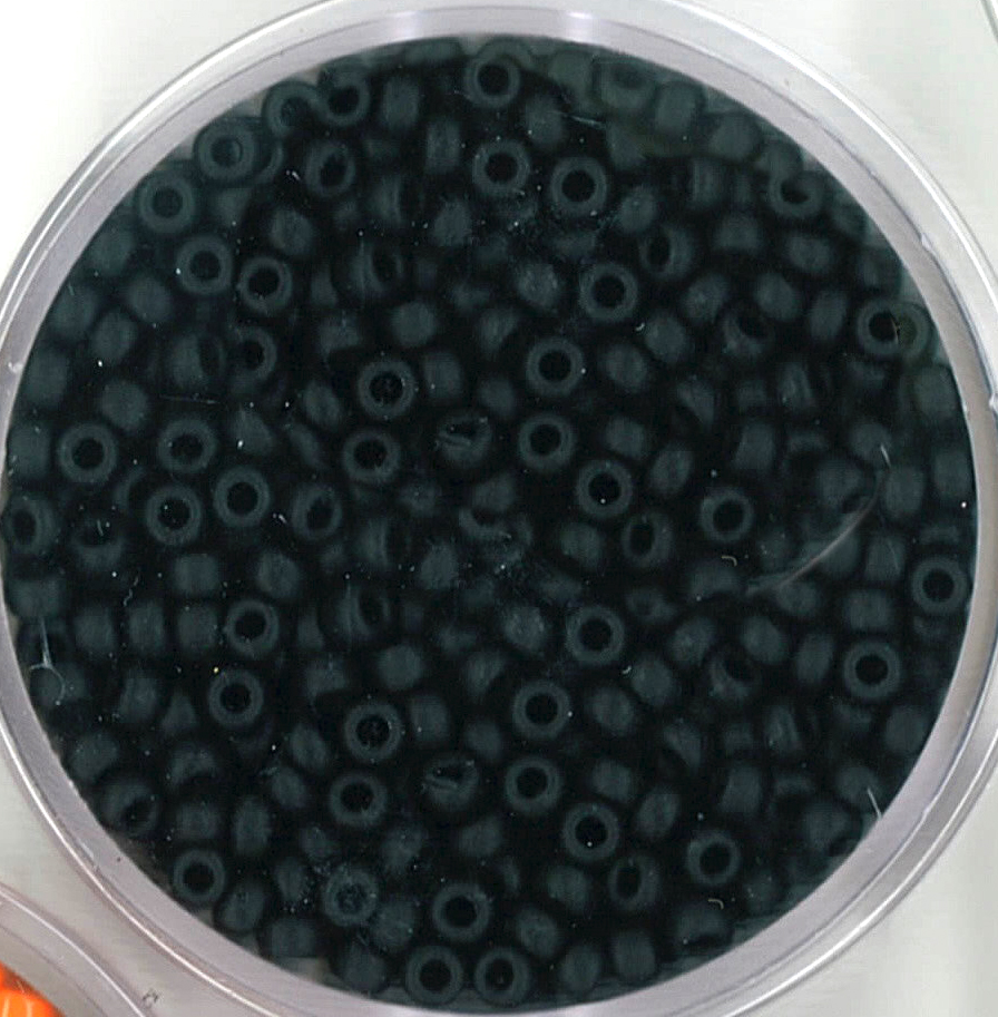 Miyuki Rocailles matt black 2,5mm, 12g